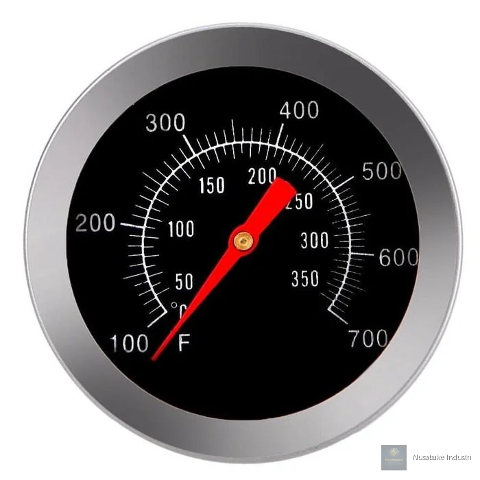 Termometer Oven BBQ Panggangan Bakar Thermometer Probe Stainless Steel Celcius Fahrenheit Grill Baking Oven - Hitam 50-350C - gambar 3