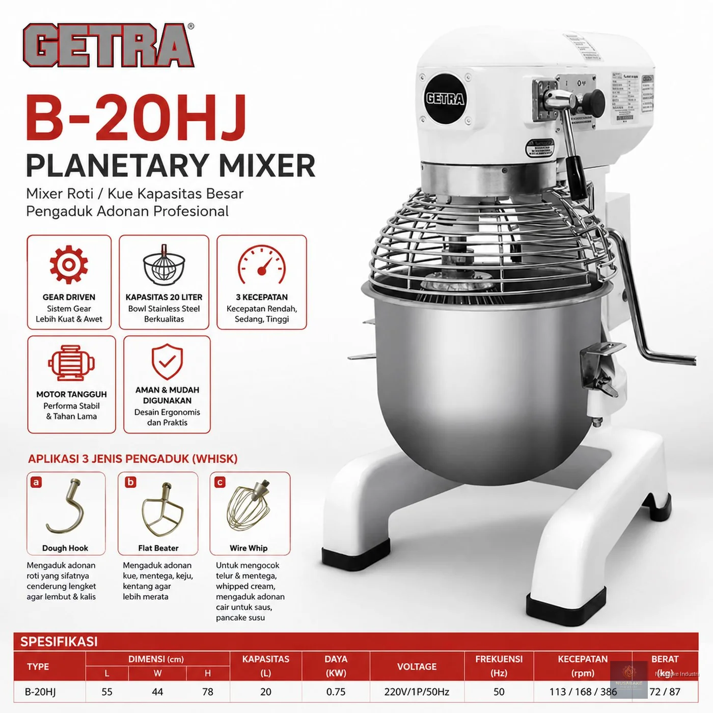 Foto GETRA B-20HJ / B20HJ / B 20HJ PLANETARY MIXER - Getra