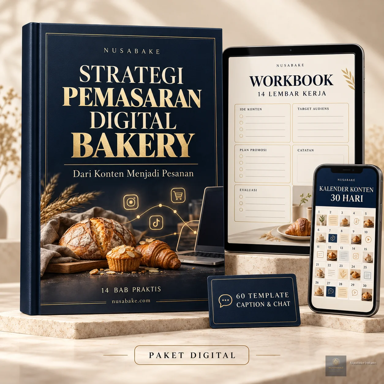 Sampul Ebook Pemasaran Digital Bakery Nusabake