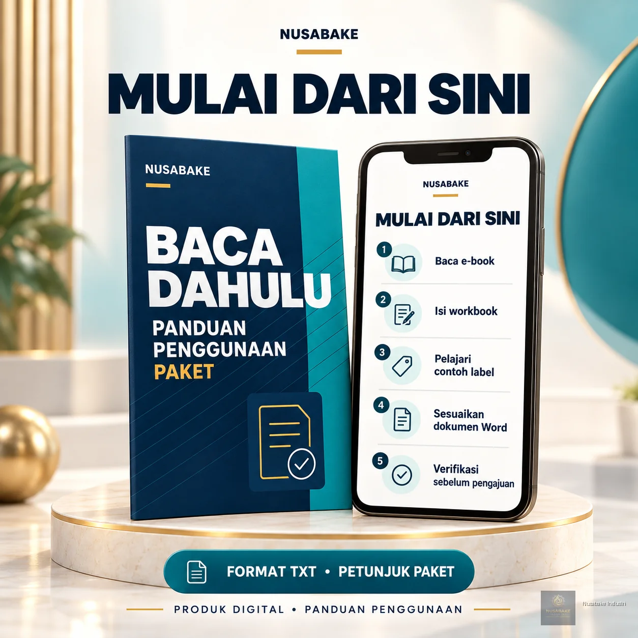 Pratinjau 1 Paket Ebook Legalitas Bakery Nusabake: Perizinan, Halal & Workbook