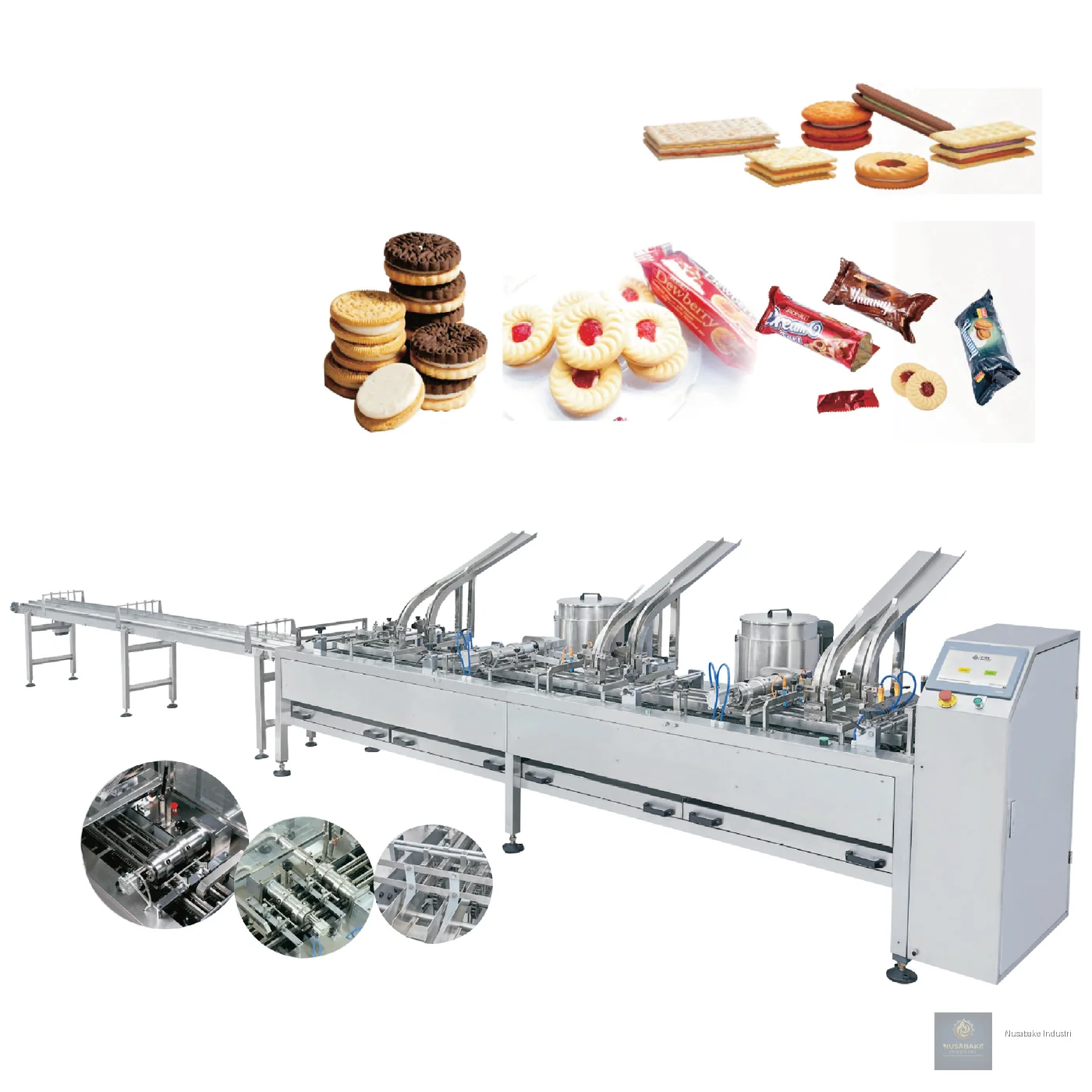 3+2 (Double Color) Biscuit Sandwiching Machine - MASEMA untuk usaha bakery
