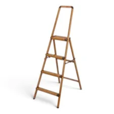 Foto Alumunium Step Ladder 4 Steps Wood Colour - Primax