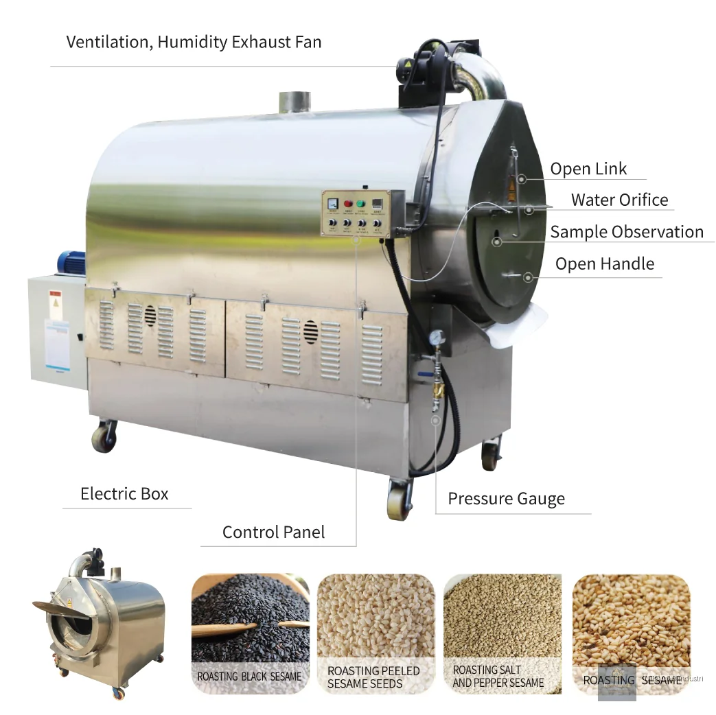Special Roasting Machine For Washed Sesame Seeds - MASEMA untuk usaha bakery