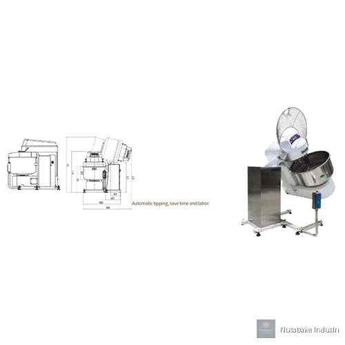 Auto Tilting Dough Mixer - MASEMA untuk usaha bakery